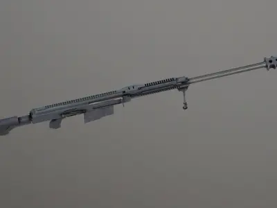 AK 50 BMG Low-poly 3D model