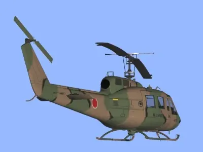 Japan Ground Self-Defense Force UH-1J  Free 3D model