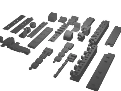 Greebles Pack - 25 itens 3D model