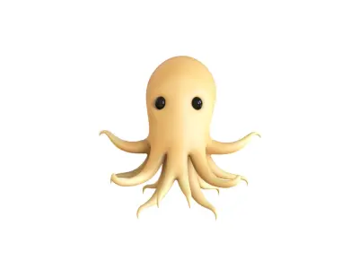 Cartoon Octopus v004 3D model