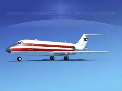 Douglas DC-9-15 KEA 3D model