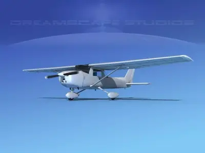 Cessna 150 Aerobat Bare Metal 3D model