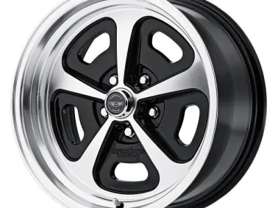 American Racing VN501 Wheel 17x7 Gloss Black Machined 1965-1973 3D model
