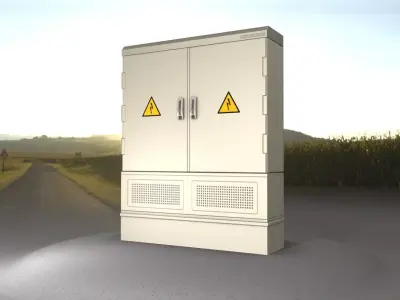 Electrical Distribution Cabinet 98 Low-poly 3D model