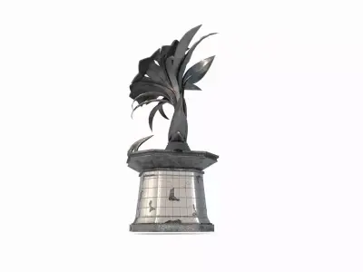 Sci Fi Sculpture Metal Flower 3D model