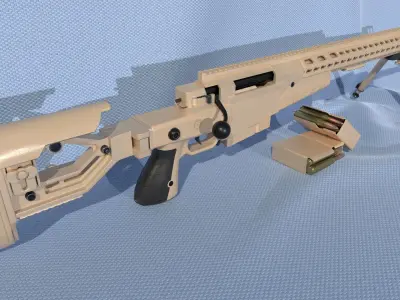 RIfle AXMC International Low-poly 3D model