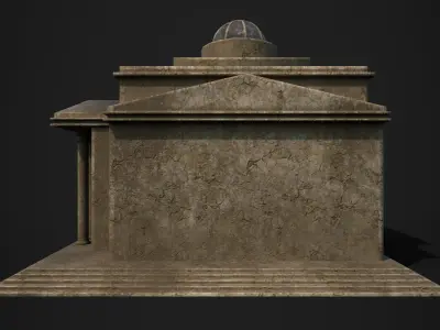 Old Roman Building Low-poly 3D model