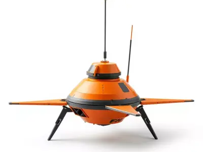 Orange Surveyor Drone model pack Low-poly 3D model