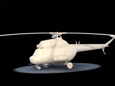 MI-2 helicopter 3D print model