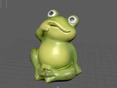 Garden Frog Low-poly 3D model