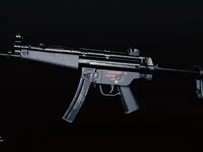 MP5 - MP5K - MP5SD - Textured - Game Ready Low-poly 3D model