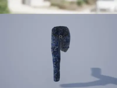 Cargo Pants Low-poly 3D model