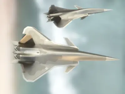 6th generation fighter Low-poly 3D model