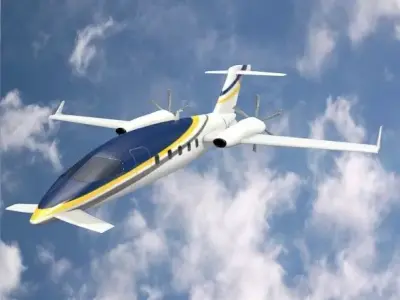 Avanti piaggio P180 private plane  Low-poly 3D model