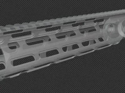 AR-15 KAC URX4 10Inch M-LOK Handguard Low-poly 3D model