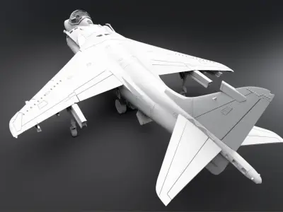 Harrier Jump Jet scale model 3D print model