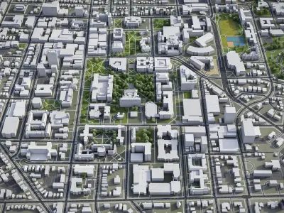 Ann Arbor Low-poly 3D model