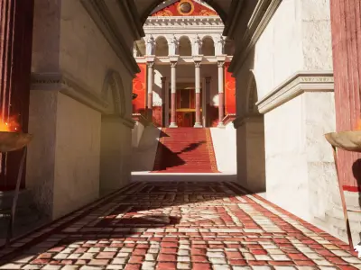 Roman Street Envronment Low-poly 3D model