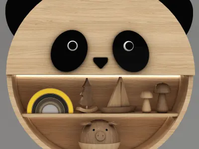 toys and furniture set  Low-poly 3D model