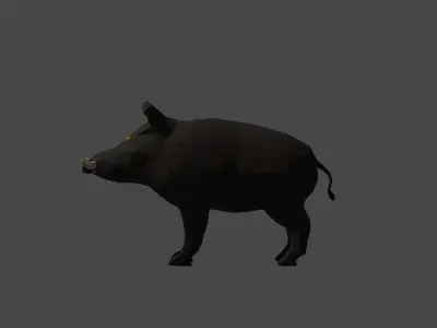 LowPoly Boar Low-poly 3D model