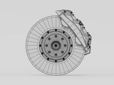 Performance Brake Disc Caliper System 3D model