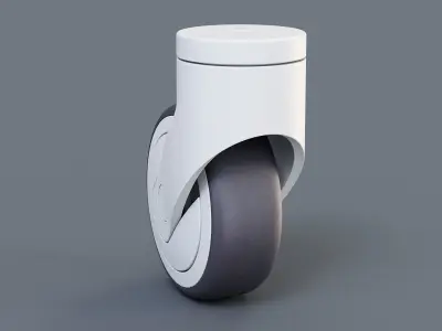 Caster Wheel Brakeless 2 3D model