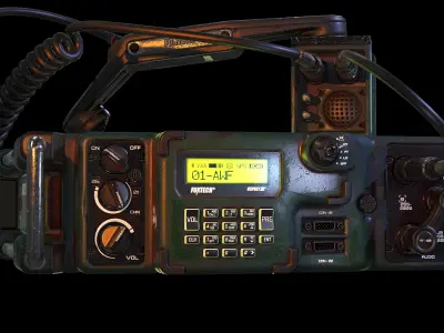 Military Radio Model Low-poly 3D model
