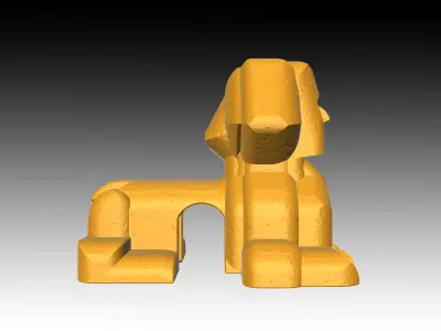 Aquarium Ornaments Sphinx-cave Free 3D print model