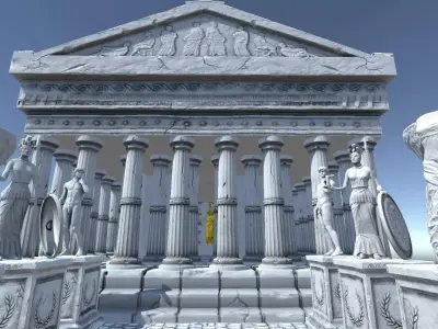 Ancient Greek City Pack I 33 GameReady Assets Low-poly 3D model