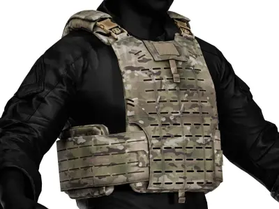 MVS US ARMY PLATE CARRIER VEST Low-poly 3D model