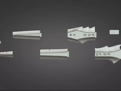 Lich King - Frostmourne v3 - blade support files 3D print model