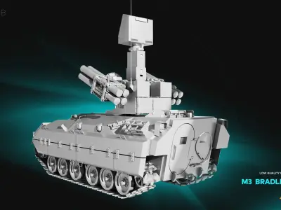 M3 Bradley BFV -  Low Poly Background Filler 3D model