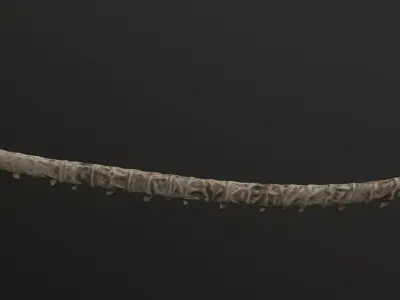 Bone Katana Low-poly 3D model