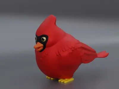 Cute cardinal Free 3D print model