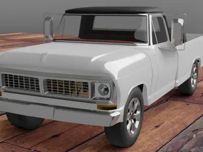 Pickup Ford F-100 1972 Free 3D model