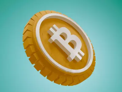 BTC coin 3D model