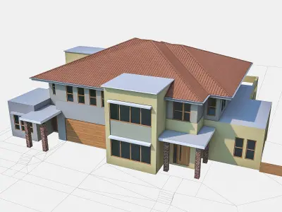 Townhouse 09 Low-poly 3D model