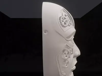 Steampunk Clockwork Humanoid Mask 3D print model