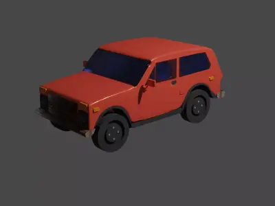 niva car 3D model