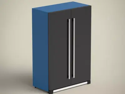 Refrigerator cabinet Low-poly 3D model