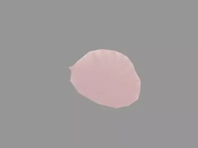 Cartoon silkworm pupa Low-poly 3D model