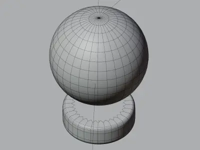 Magic floating sphere Free low-poly 3D model