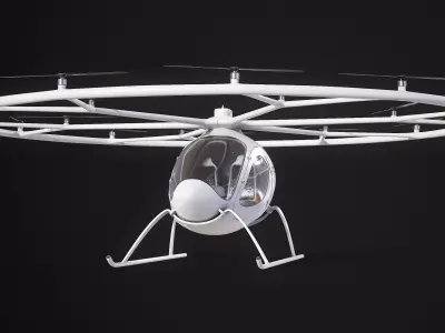 Flying Taxi Dubai PBR Low-poly 3D model