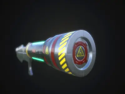 Sci-Fi Exploding Throwing Knife low poly model Free low-poly 3D model