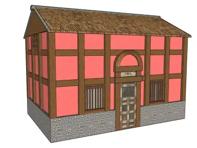 Chinese Colonial Tower House Low-poly 3D model