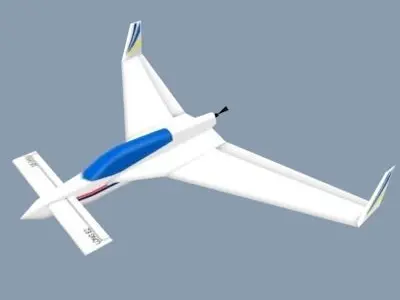 Plane1X airplane flying in sky 3D model