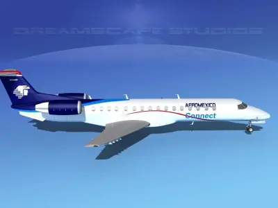 Embraer ERJ-140 Aero Mexico 3D model