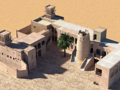 AjmanFort - UAE Low-poly 3D model