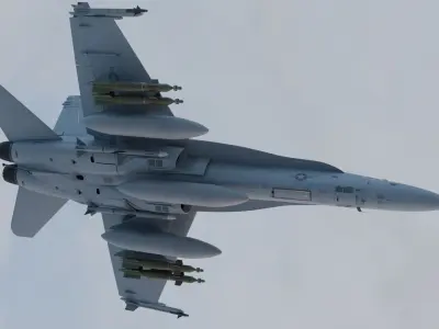 FA-18 Hornet Low-poly 3D model