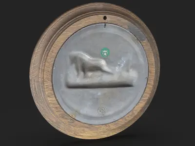 Decorative plate Was du erebert Low-poly 3D model